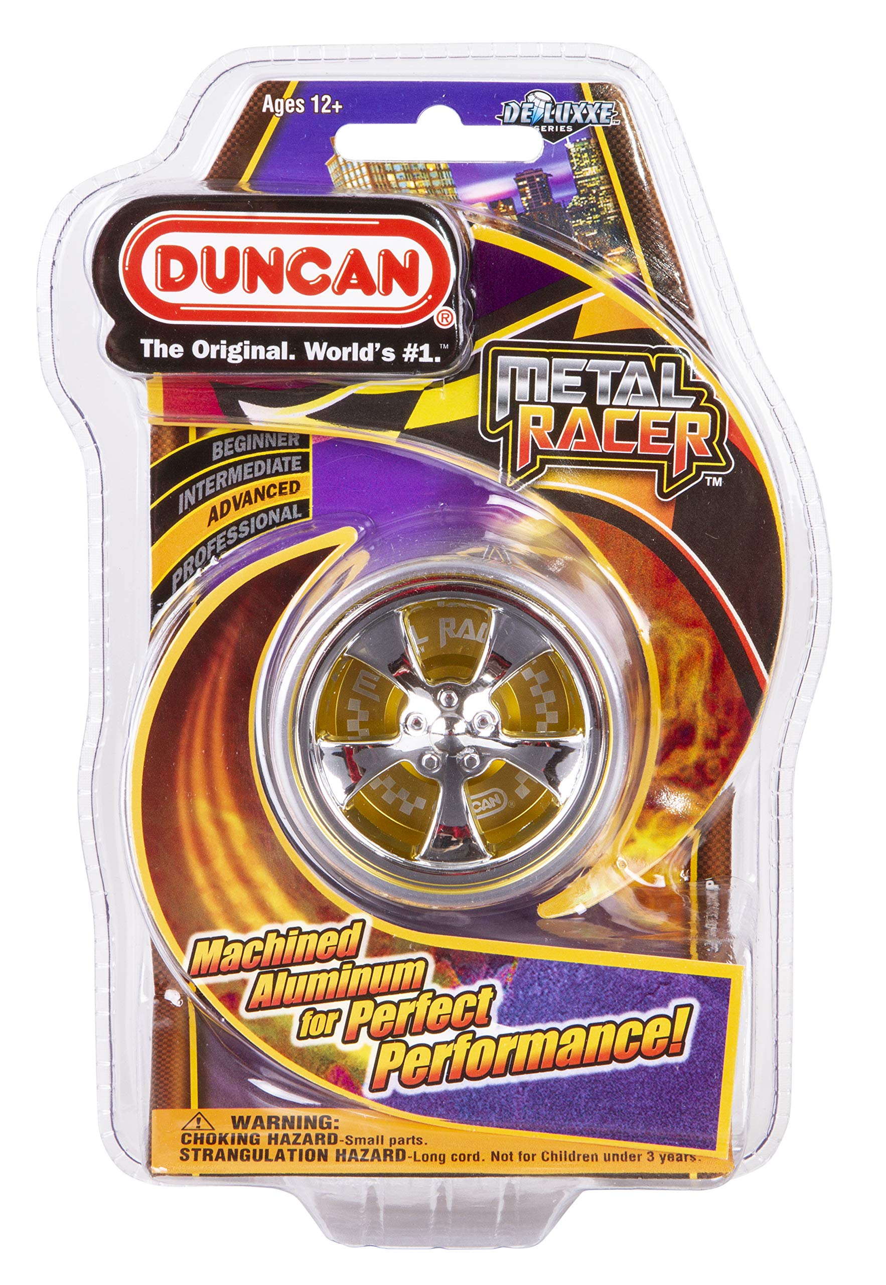 Duncan Toys Metal Racer Yo-Yo, Aluminum Advanced Level Yo-Yo with Racer Caps and SG Sticker Response, Mystery Color