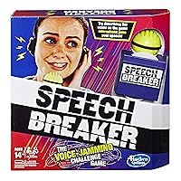 Hasbro Gaming Speech Breaker Game Voice Jamming Challenge Microphone Headset Electronic Party Game Ages 14+