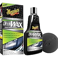 Meguiar’s 3 In 1 Wax - Advanced Cleaner Wax that Blends Defect and Scratch Removal, Car Polishing for a High Gloss, and Long-Lasting Paint Protection All in One Step, 16 Oz Liquid Wax