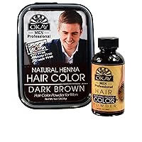 Okay Men's Henna Beard Color, Dark Brown, 1 Ounce