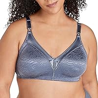 Bali Women's Double Support Wireless, Lace Bra with Stay-in-Place Straps, Full-Coverage