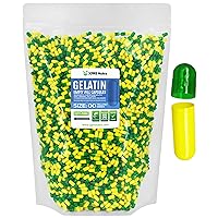 XPRS Nutra Size 00 Empty Capsules - 5000 Count Empty Gelatin Capsules - Empty Pill Capsules - DIY Capsule Filling - Fillable Pill Capsules Empty Gel Caps (Green/Yellow)