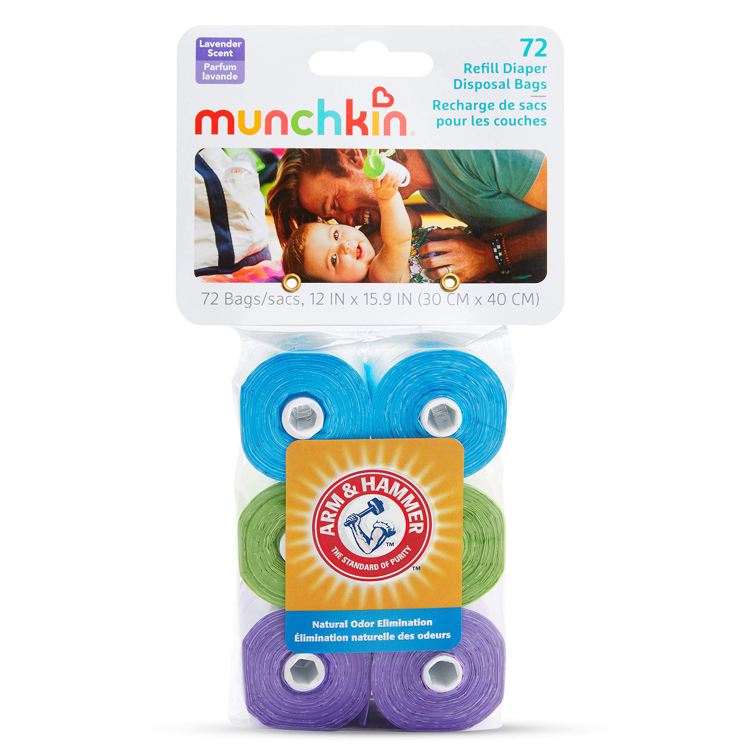 Munchkin® Arm and Hammer Diaper Bag Refills, 6 Pack, 72 Bags