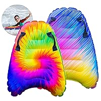 JAMBO Inflatable Surf Body Board with Handles, Boogie Board for Beach, Wave Boards, Surfing Swimming Floating Surfboard, Pool Floats, Fun Pool and Beach Toy for Kids