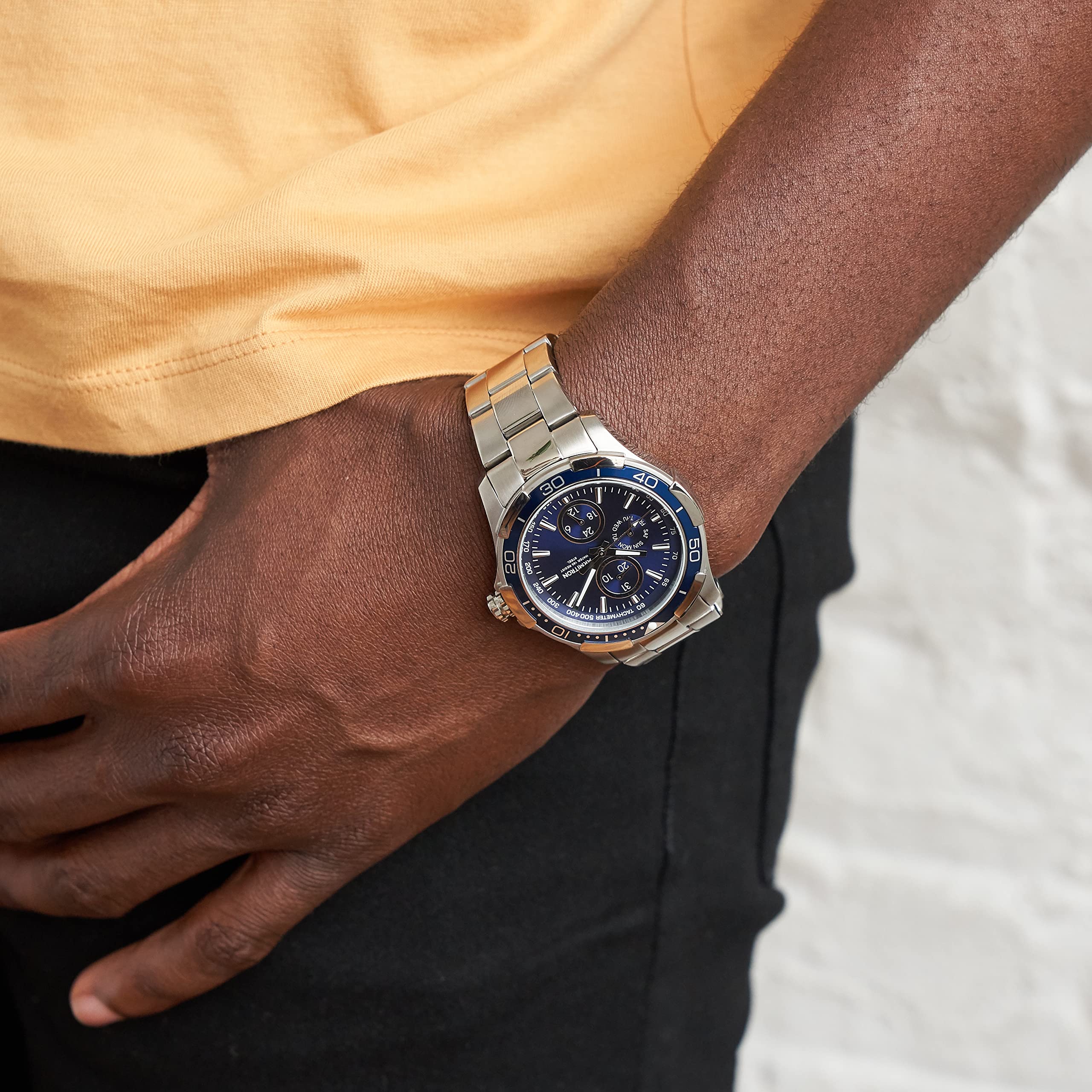 Armitron Men's Multi-Function Silver-Tone Bracelet Watch, 20/4677