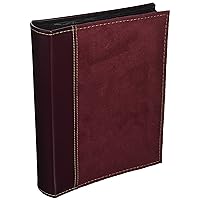 Pioneer Photo Albums 208 Pocket Sewn Faux Suede and Leatherette Cover Album for 4 by 6-Inch Prints, Burgundy