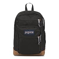 JanSport Cool Backpack, with 15-inch Laptop Sleeve, Black - Large Computer Bag Rucksack with 2 Compartments, Ergonomic Straps, JS0A2SDD008