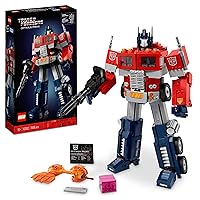 LEGO Icons Optimus Prime Set, 2-in-1 Robot Figure and Truck Model, Transformers Toy Model Kit for Adults, Birthday or Christmas Gift for Men, Women, Him and Him 10302