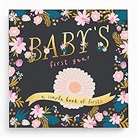 Lucy Darling Special Edition: Golden Blossom Memory Book - First Year Journal Album To Capture Precious Moments - Milestone Keepsake For Girl - Floral Themed Scrapbook Photo Book - Made In USA