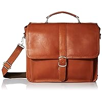 Small Flap-Over Laptop/Tablet Brief, Saddle, One Size