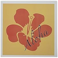 3dRose Peach Hibiscus Aloha Flower - Floral Print - Tropical Art - Hawaiian - Greeting Cards, 6 x 6 inches, set of 6 (gc_53522_1)