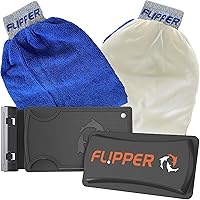 FL!PPER Flipper Cleaner - 2-in-1 Magnetic Aquarium Glass Cleaner STANDARD And FLIP-MITT 2 in 1 Dual-Sided Terry Cloth and Microfiber All-Purpose Cleaning Mitt - 2 Pack