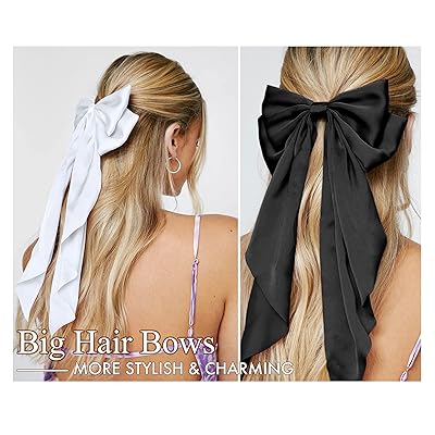 Hair Bows for Women Girls Hair Ribbon Bow Hair Clips with Long Tails  Vintage Hair Accessories for Women