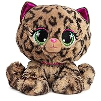 GUND P.Lushes Designer Fashion Pets Sadie Spotson Leopard Cat Plush, Premium Stuffed Animal, Black and Pink, 6”