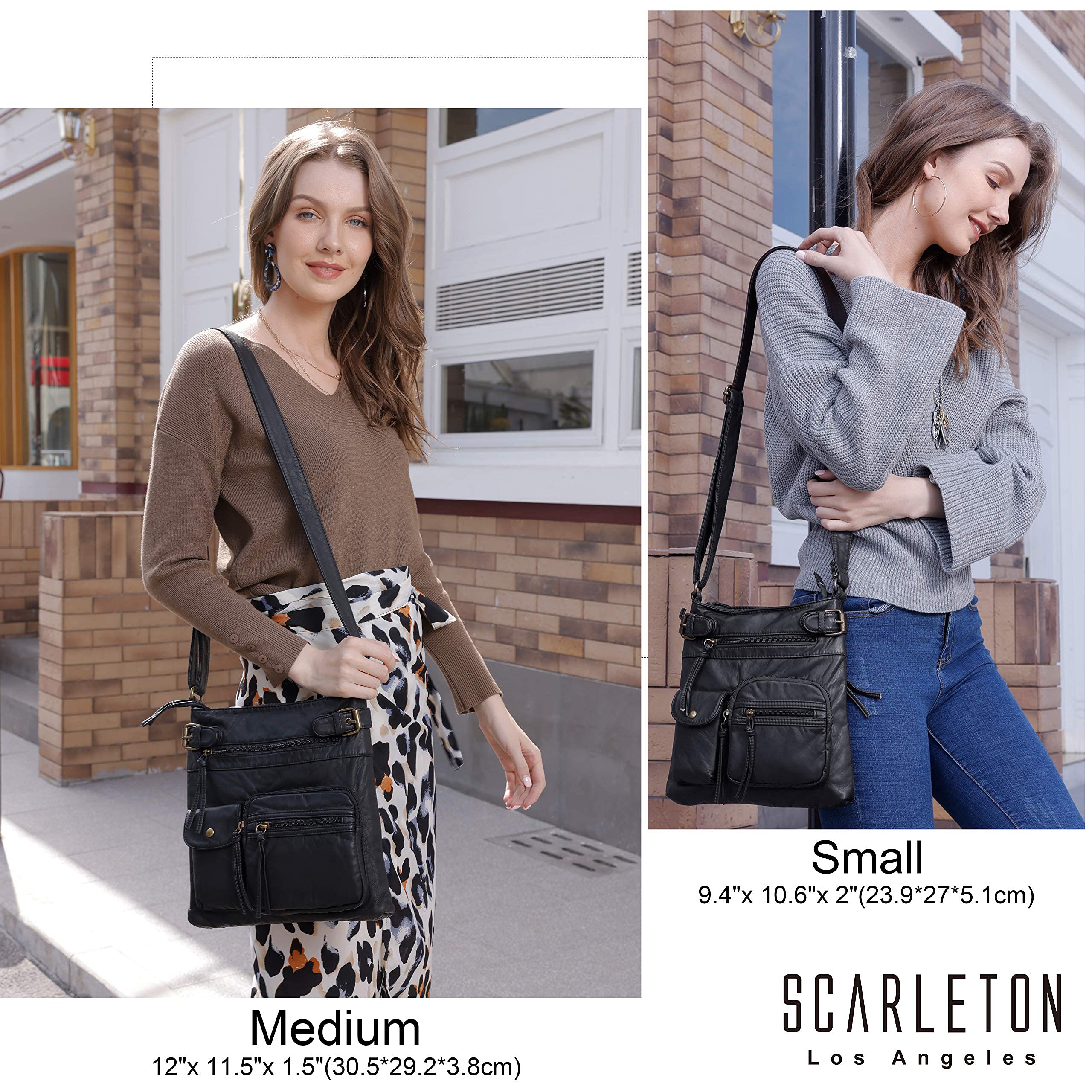 Scarleton Crossbody Bags for Women Purses and Handbags Multi Pocket Shoulder Bag Faux Leather Small, H1833