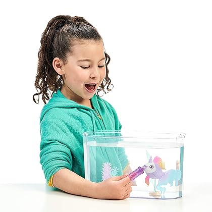 Little Live Pets Lil' Dippers Playset - Magical Water Activated Unboxing and Interactive Feeding Experience - Exclusive Unicorn Fish | for Ages 5+