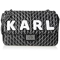 KARL LAGERFELD Women's Lh0hb446-3xp-1sz Shoulder Bag, Black Patch