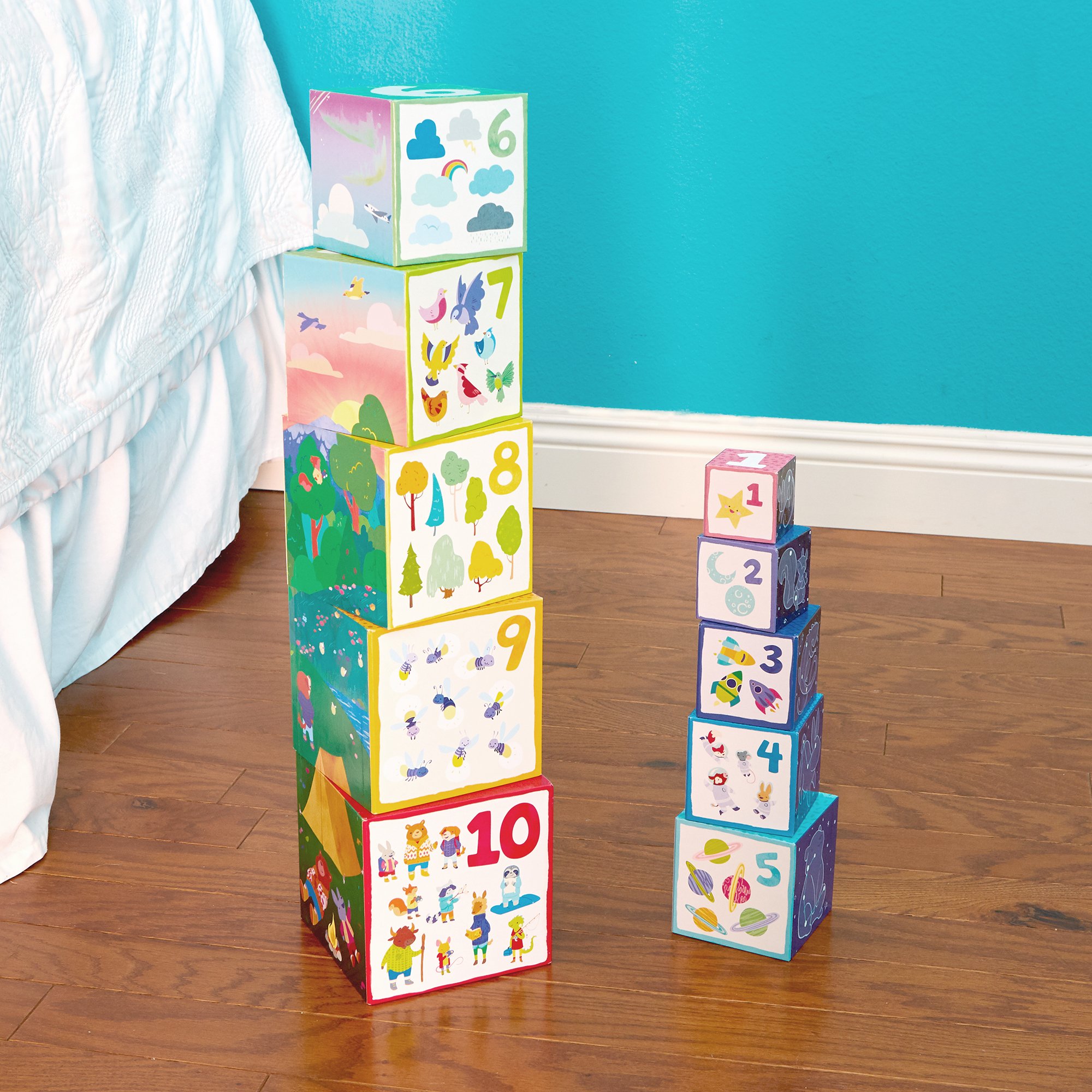 Educational Insights Bright Basics Nest & Stack Cubes, Stacking Cubes, Toddler Toys, Ages 2+