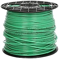 Southwire 22968201 Stranded THHN 12 Gauge Building Wire, 500-Feet, Green