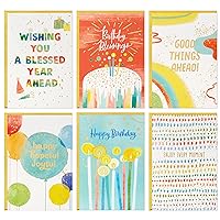 Hallmark Spiritual Birthday Card Assortment (36 Cards with Envelopes, 6 Designs) Blessed Birthday