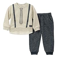 Calvin Klein baby-boys 2 Pieces Pant Set -Mock Look 3pc