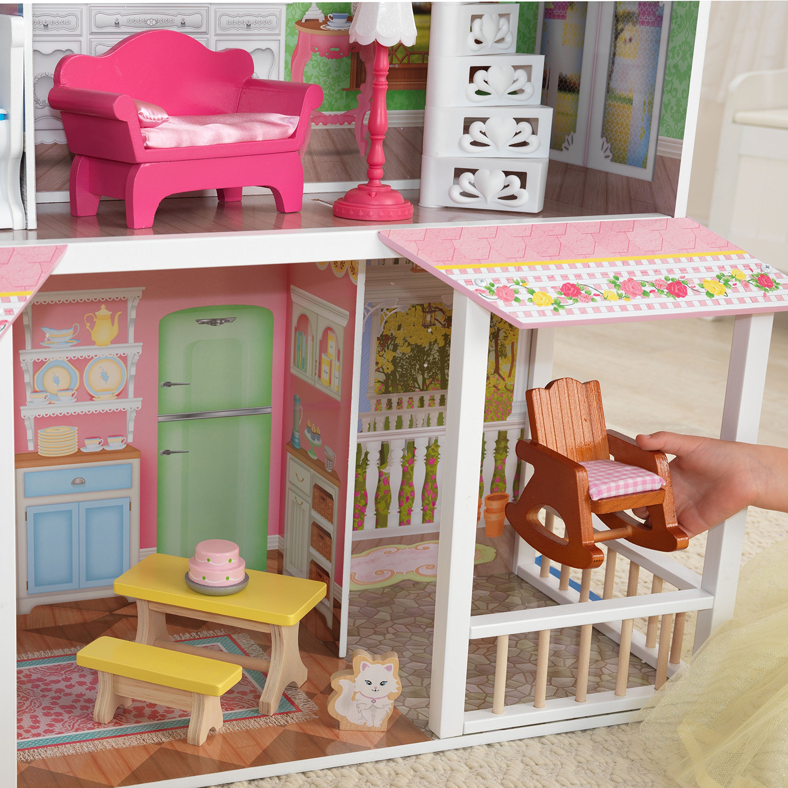 KidKraft Sweet Savannah Dollhouse with 14 Accessories Included, Gift for Ages 3+