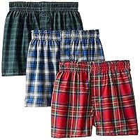 Hanes Boys 3-Pack Classics Tartan Boxers