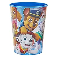 American Greetings Patriotic Paw Patrol Party Supplies, Plastic Stadium Cups (8-Count)