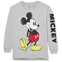 Disney Boys' Mickey Mouse Long Sleeve T-Shirt-Little Big Kid Sizes