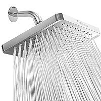 SparkPod 8-Inch High Pressure Rain Shower Head - Premium Polished Chrome Design, Easy 1-Min Install, Adjustable and Easy Clean