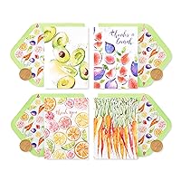 Papyrus Thank You Cards with Envelopes, Fruits and Vegetables (20-Count)