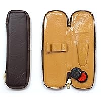 Takizawa Q-NK04-5 Chuck Pen Case with Red Stamp Stamp Sticker, Pack of 5, Brown