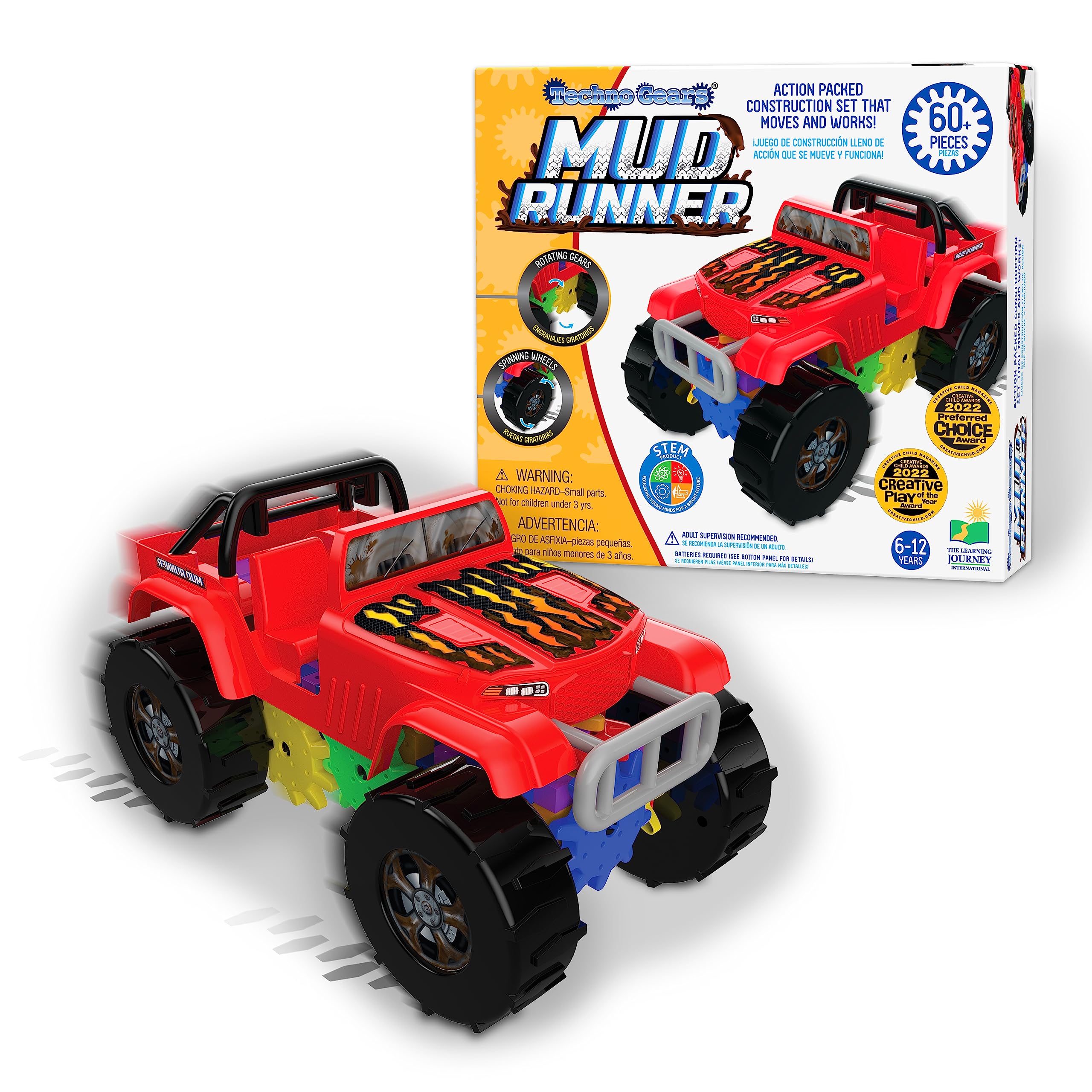 The Learning Journey: – Mud Runner – 60+ Pieces – Kid Toys & Gifts for Boys & Girls Ages 6 Years and Up – STEM