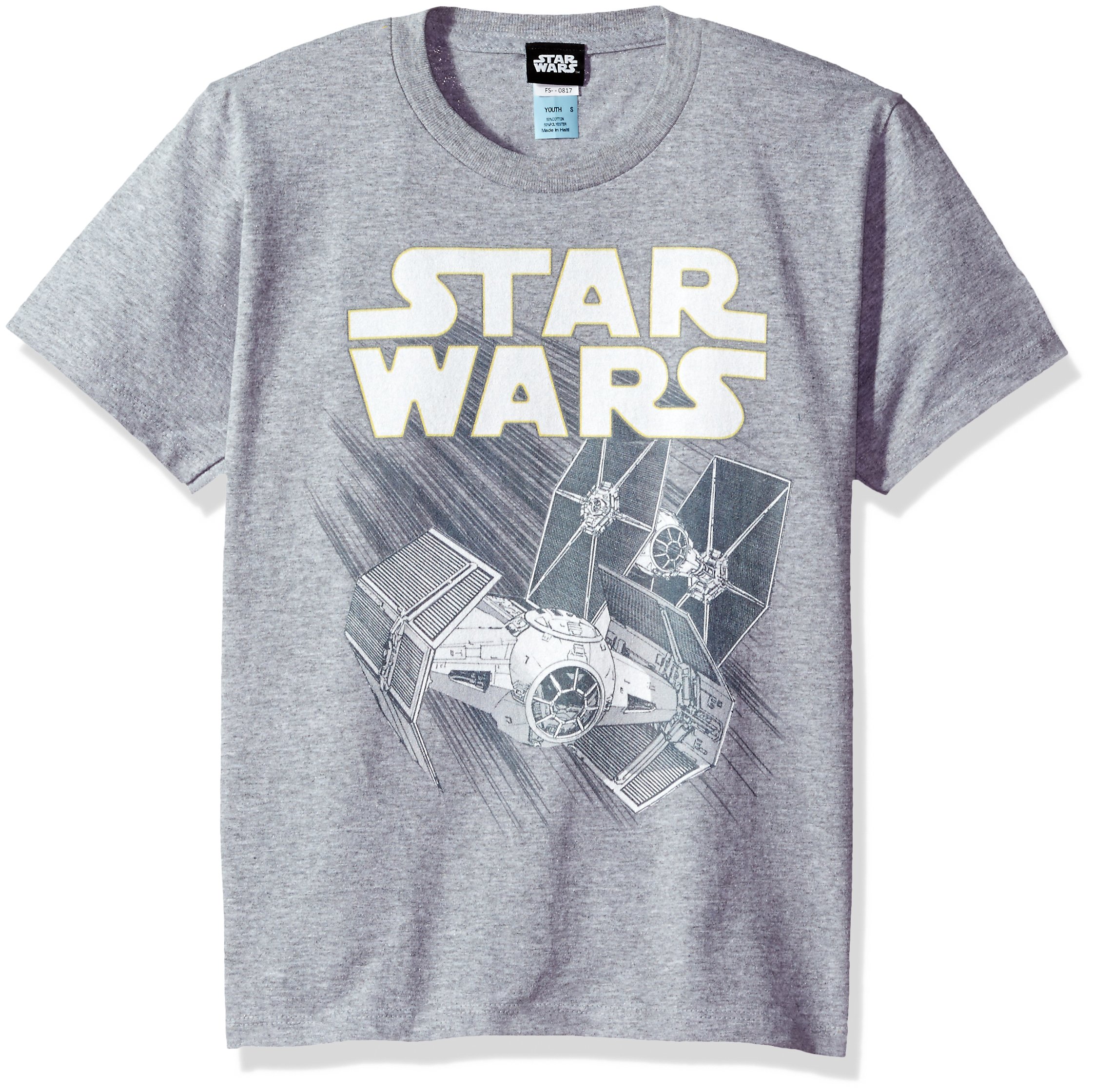 STAR WARS Men's Big Boys' Zoom Space Logo Ship Graphic Tee