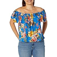 Star Vixen Women's Ruffled Peasant Top