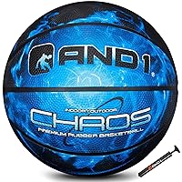 AND1 Chaos Basketball: Official Regulation Size 7 (29.5 inches) Rubber - Deep Channel Construction Streetball, Made for Indoor Outdoor Basketball Games