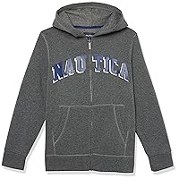 Nautica Boys' Long Sleeve Fleece Full Zip Hoodie