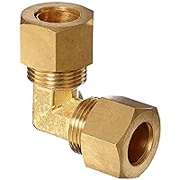 Anderson Metals - 50065-08 50065 Brass Compression Tube Fitting, 90 Degree Elbow, 1/2