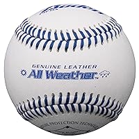 Baden All-Weather Genuine Leather Practice Baseballs, Official Size (One Dozen)