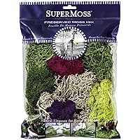 SuperMoss (23311) Elegant Decorative Mixed moss, MultiColor, 120 cu.in., white