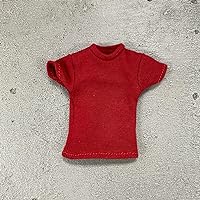 1/12 Scale Miniature Dark Red T-Shirt for 6 inch Mezco Marvel Legends Slim Body