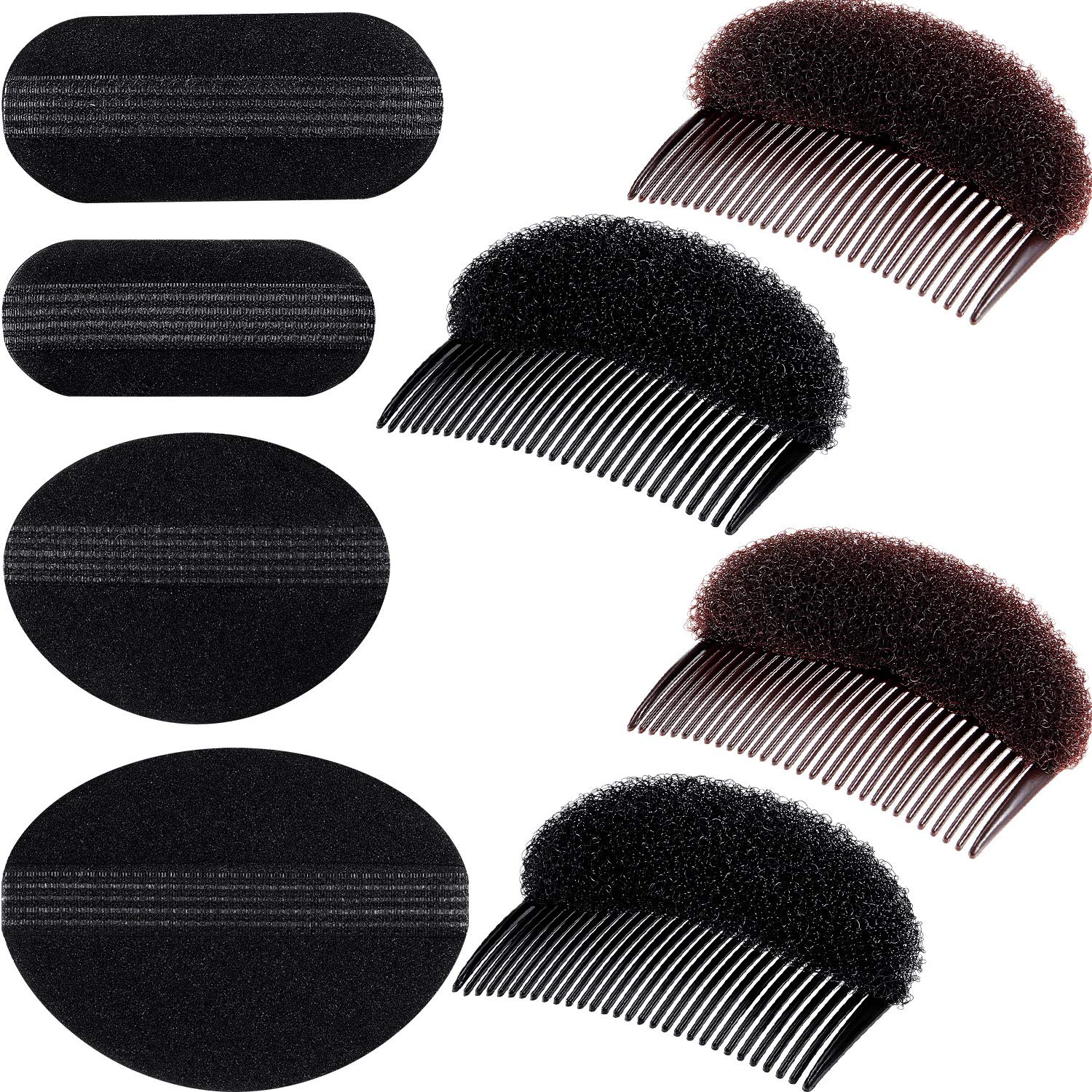 Mua Bump It Up Volume Hair Base Set Sponge Styling Insert Braid Tool Hair  Bump Up Comb Clip Bun Hair Pad Accessories for Women Girls DIY Hairstyle (8  Pieces) trên Amazon Anh