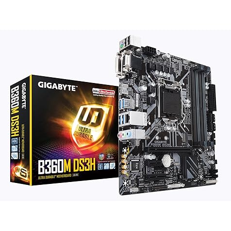 GIGABYTE B360M DS3H (LGA1151/Intel/Micro ATX/USB 3.1 Gen 1 (USB3.0) Type A/DDR4/Motherboard)