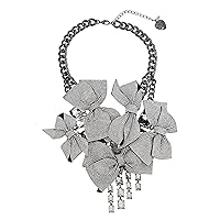 Betsey Johnson Womens Pavé Bow Necklace