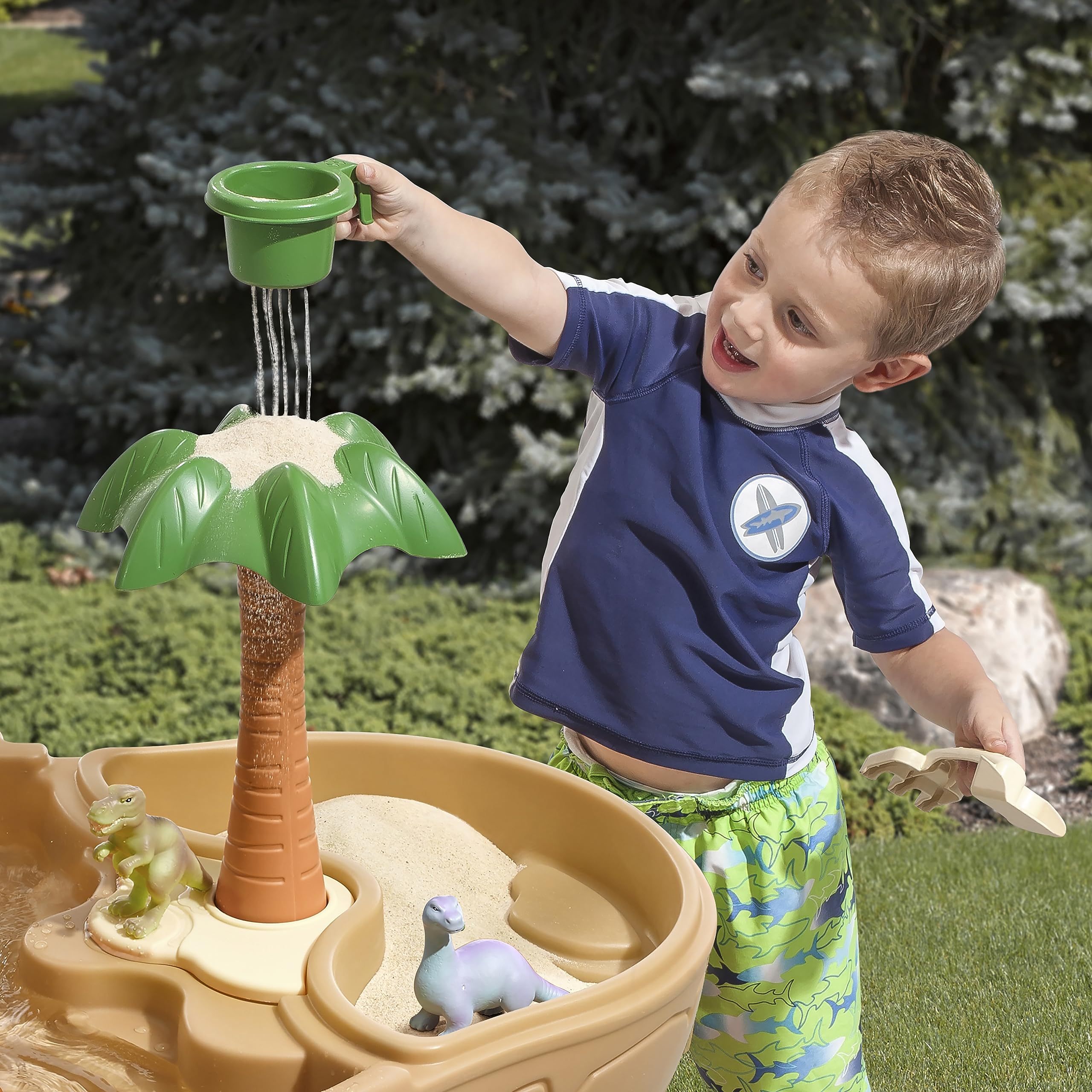 Step2 Dino Dig Sand & Water Table, 24 months to 60 months, Includes dino table, dino figures, accessories