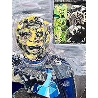Robbie Rinder Portrait - Mixed Media Collage Painting - Steven Tannenbaum | The Art of Everything