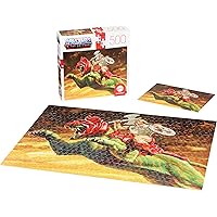Mattel Games Masters of the Universe Mattel Jigsaw Puzzle with 500 Interlocking Pieces & Mini-Poster Featuring He-Man & Battle Cat, For Collectors & Kids Ages 8 Years Old & Up