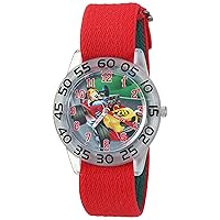 DISNEY Mickey Mouse Kids' Plastic Time Teacher Analog Quartz Nylon Strap Watch