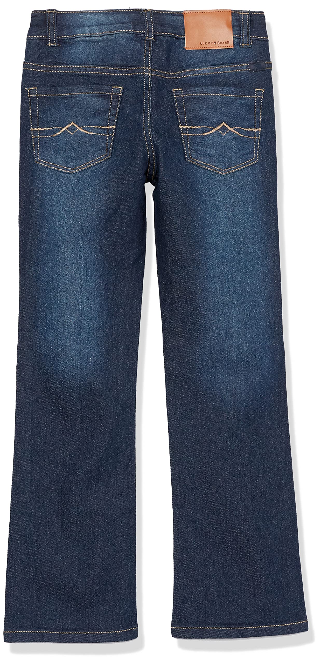 Lucky Brand Girls' Bootcut Fit Stretch Denim Jeans with Zipper Closure & Pockets