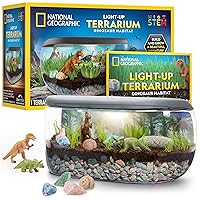 Light Up Terrarium Kit for Kids - Build a Dinosaur Habitat with Real Plants & Fossils, Science Kit, Dinosaur Toys for Kids (Amazon Exclusive)